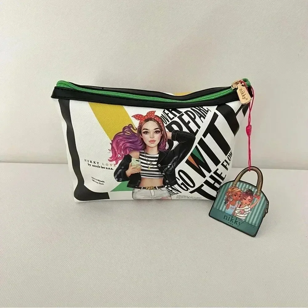 Nikky By Nicole Lee Cosmetic Pouch Bag College Girl